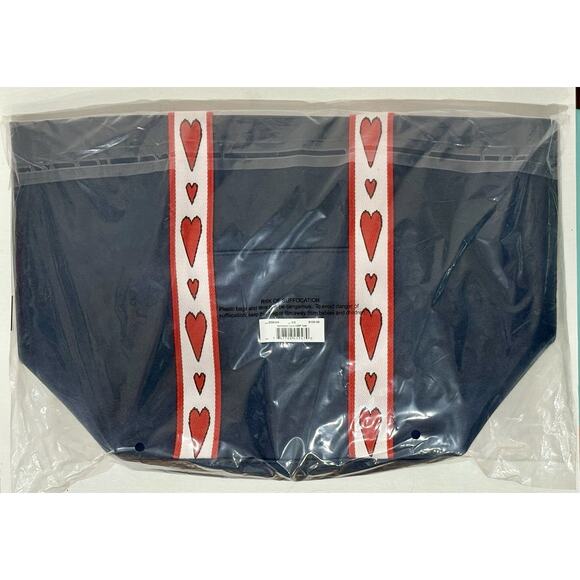 NWT - BRIGHTON Navy Red Love Tote Brand New w Tags In Unopened Plastic Packaging - Picture 3 of 6